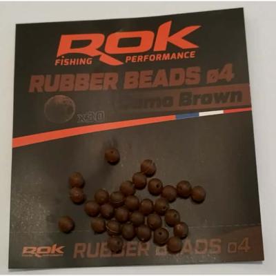 ROK Rubber Beads Camo Marron 4mm (x30)