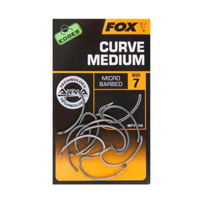 Fox Edges Curve Shank Medium Hooks (x10)
