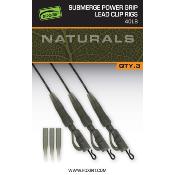 FOX Edges Naturals Submerge Power Grip Lead Clip Rigs (x3)