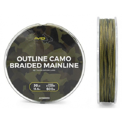 AVID CARP Outline Camo Braided Mainline 0.25mm (600m)