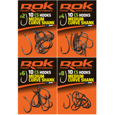 ROK Hameçons Medium Curve Shank (x10)