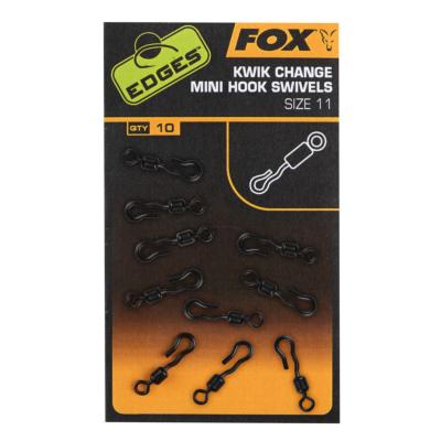 FOX Edges Kwik Change Mini Hook Swivels Size 11 (x10)