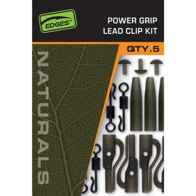 FOX Edges Naturals Power Grip Lead Clip Kit Size 7 (x5)