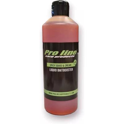 PRO LINE Liquid Bait Booster Spicy Squid & Cream (500ml)