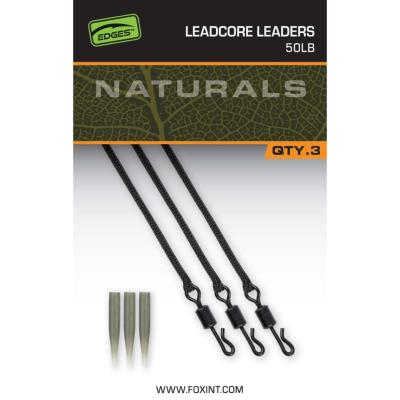 FOX Edges Naturals Leadcore Leaders (x3)